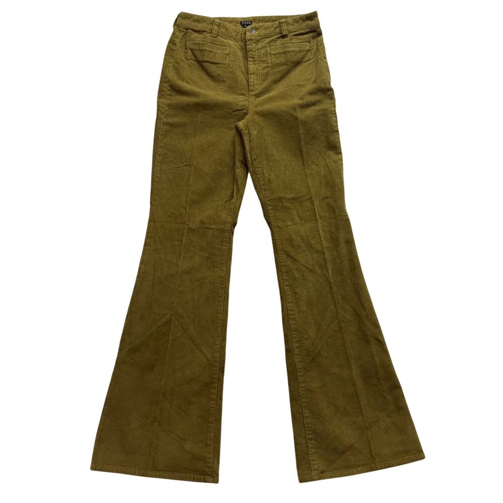 J.Crew Women’s Golden Corduroy Flare Jeans High Waist Size 29T - New